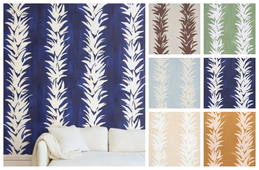 Schumacher White Lotus Wallpaper packaged in 10 Yd Rolls other Colors