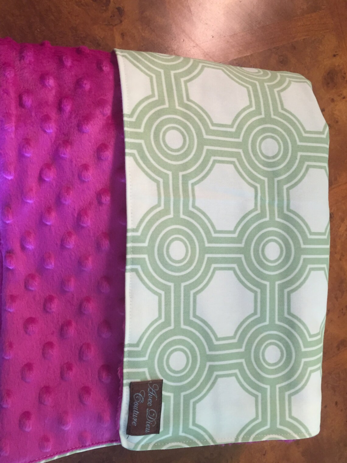 Metro Minky Large Fuschia Baby Blanket Etsy