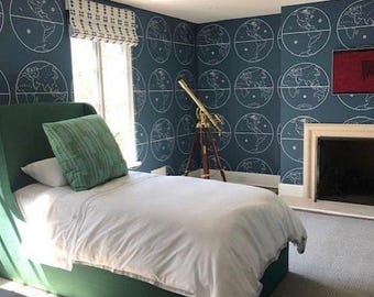 Peter Dunham Globe Wallpaper (Packaged in 10 yd double rolls) (other colors available) FREE SHIPPING