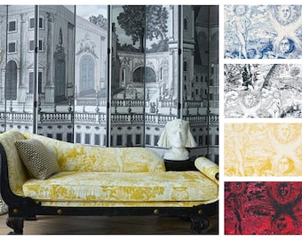 F. Schumacher Modern Toile Fabric (other colors available)