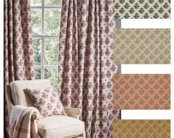 Custom Designer Poppy Paisley Drapes: You pick the fabric and style - Lined