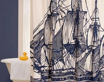 Thomas Paul Ship Shower Curtain