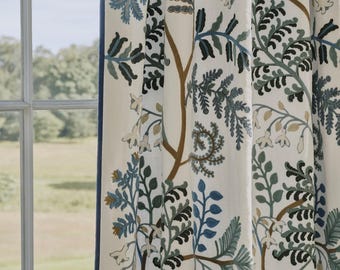 Designer Ellerdine Melrose Embroidered Drapes - Lined