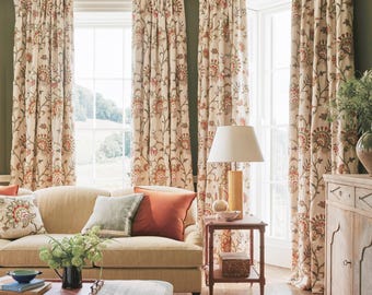Designer Marquis Medallion Embroidered Drapes - Lined