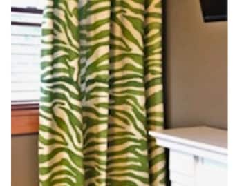 Custom Designer Serengeti Drapes You pick the fabric and style - Lined