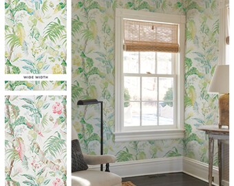 F. Schumacher Tropique Wallpaper (Packaged in double rolls)  (other colors available)