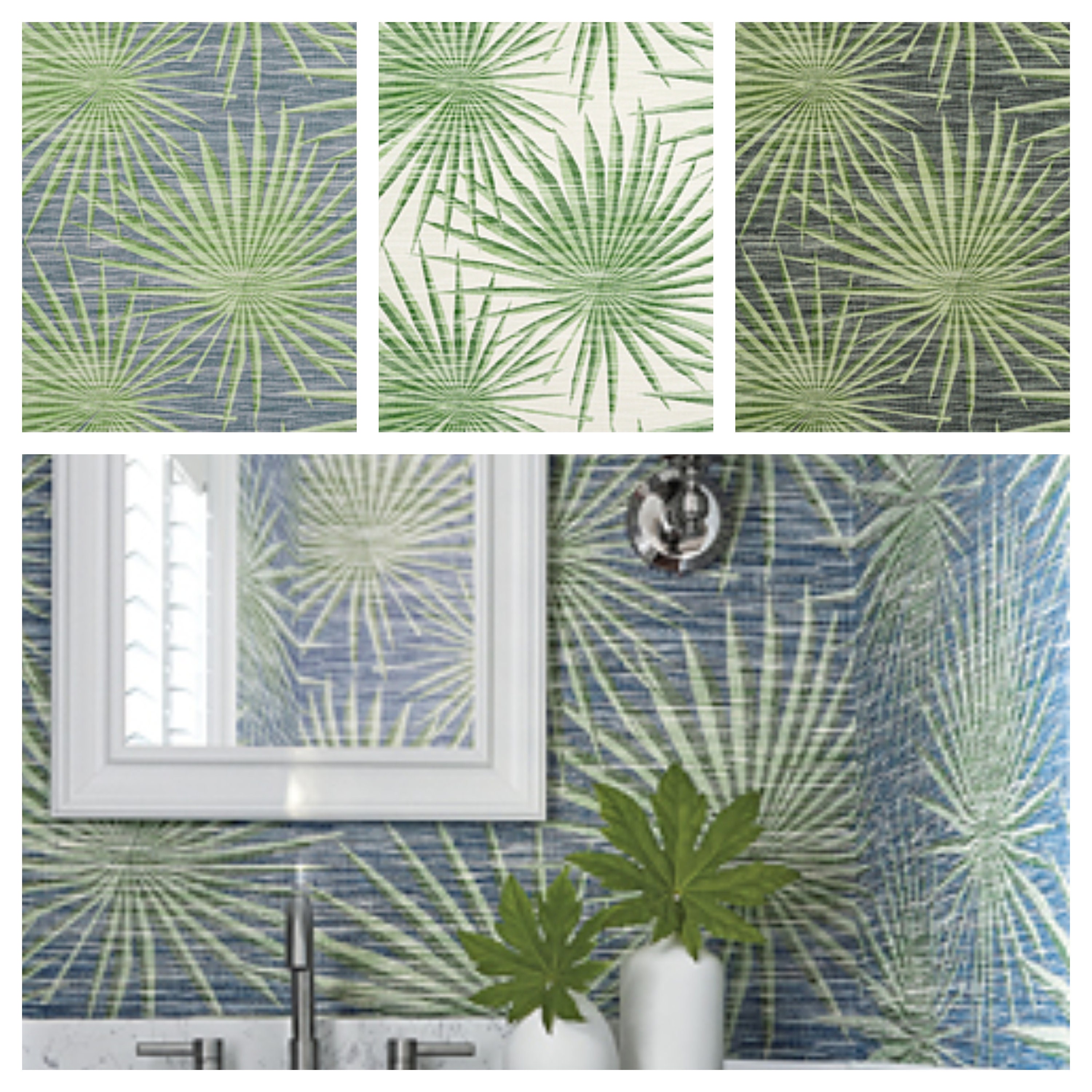 Buy Designer Thibaut Palm Frond Wallpaper packaged in Double Online in  India  Etsy
