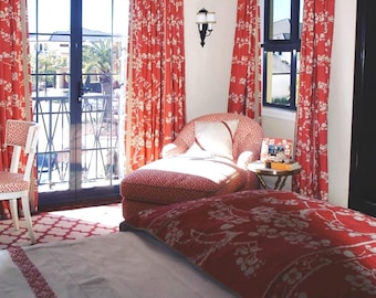 Designer China Seas Hawthorne Linen Drapes - Lined