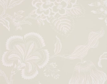 F Schumacher Hothouse Flowers Silhouette Wallpaper (Packaged in double rolls) (other colors available)