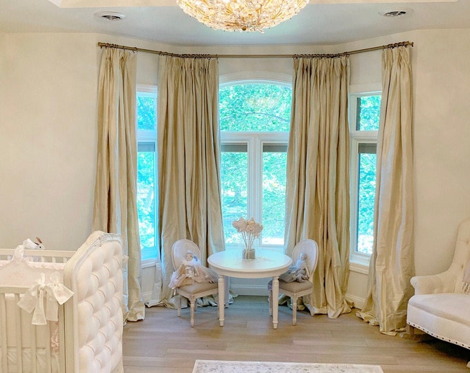 Featured listing image: Silk Dupioni Duchess Royale Drape with Blackout Lining