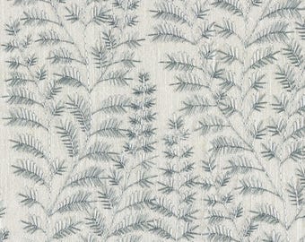 Prasana Embroidered Leaf Linen Fabric - Other Colors Available