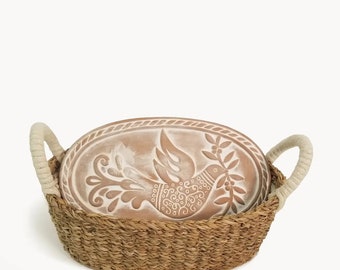 Daphne Handmade Bread Warmer and Wicker Basket