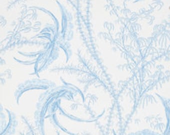 F. Schumacher Ocean Toile Wallpaper (Packaged in double rolls) (other colors available)