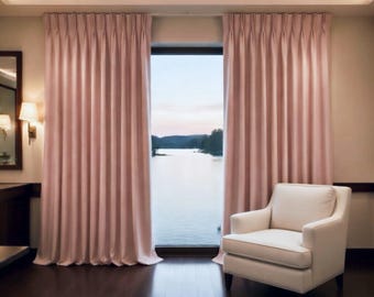 Commercial NFPA Eaton Woven Pleated Drapes Blackout Lined - 16 Colors