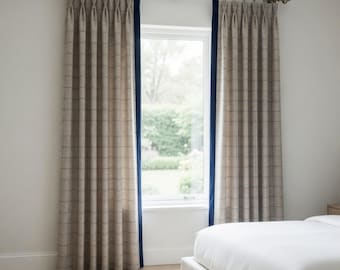 Designer Theo Polo Plaid Wool Drapes - Lined
