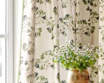 Linen Greenacre Leaves Fabric (other colors available) FREE SHIPPING