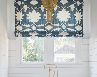 Schumacher Garden of Persia Custom Cordless Operable  Roman Shades - Lined