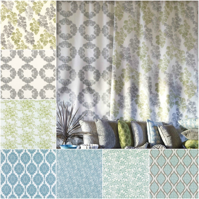 Custom John Robshaw Drapes You Pick The Style Lined Etsy