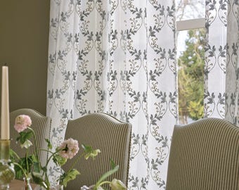 Custom Georgia Embroidered Sheer Curtains: You pick the fabric and style