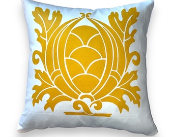 Yellow Crest Pillow Cover