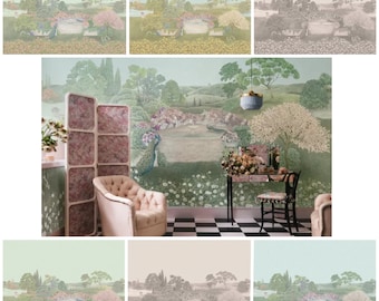 Lee Jofa Cole and Son Idyll Mural Wallpaper 7 panel set (other colors available)