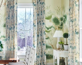 Custom Designer Althea Linen Drapes - Lined