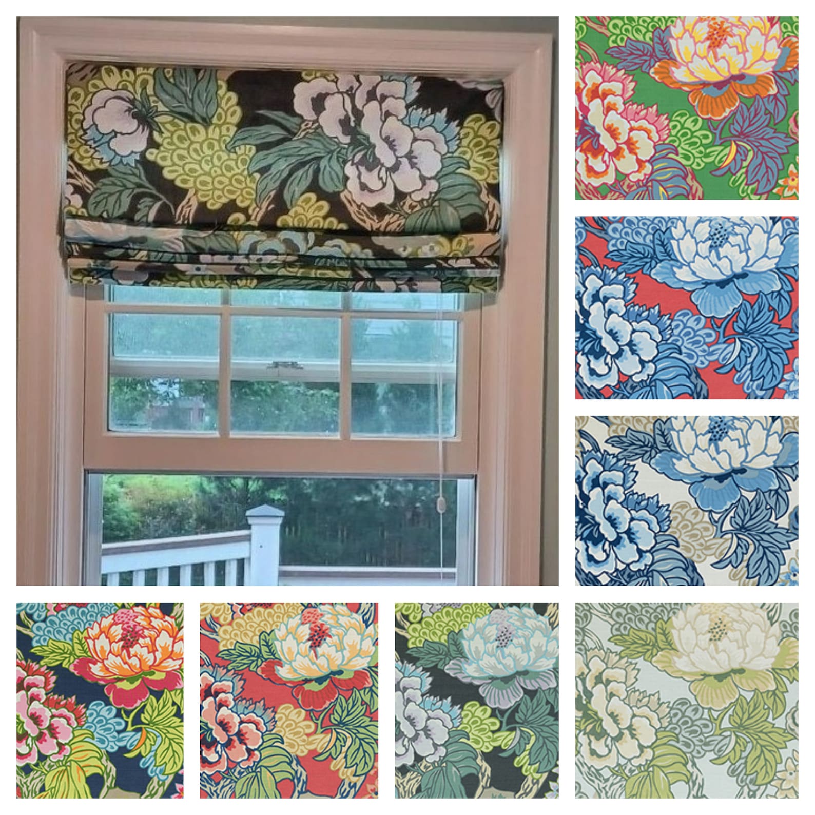 Custom Designer Operable Thibaut Honshu Roman Shade Etsy