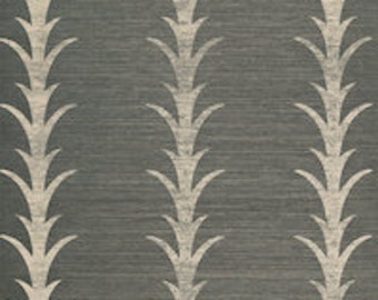 F. Schumacher Acanthus Sisal Wallpaper (Packaged in double rolls)  (other colors available)