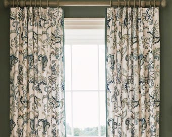 Roseto Embroidered Embroidered Drapes - Lined