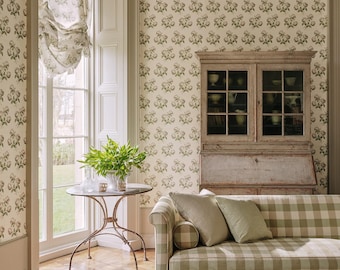 Luxury Sisal Bowood Floral Wallpaper 8 yd roll - Other colors available FREE SHIPPING