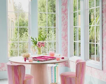 Lilly Pulitzer Just Bananas Grasscloth Wallpaper - 11yd roll (other colors available)