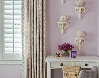 Custom Designer Sister Parish Dolly Drapes - Lined