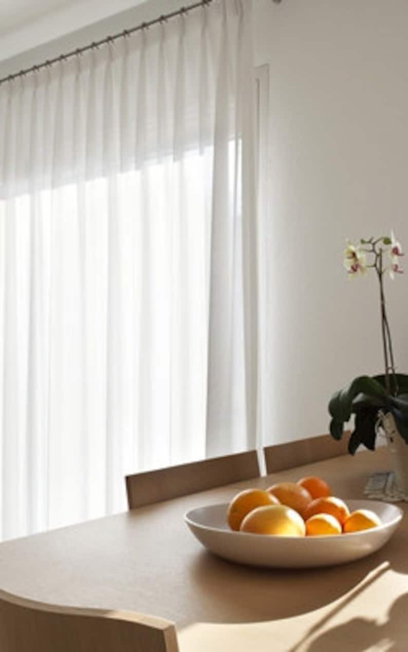 Custom Modern Fretwork Sheer Drapes