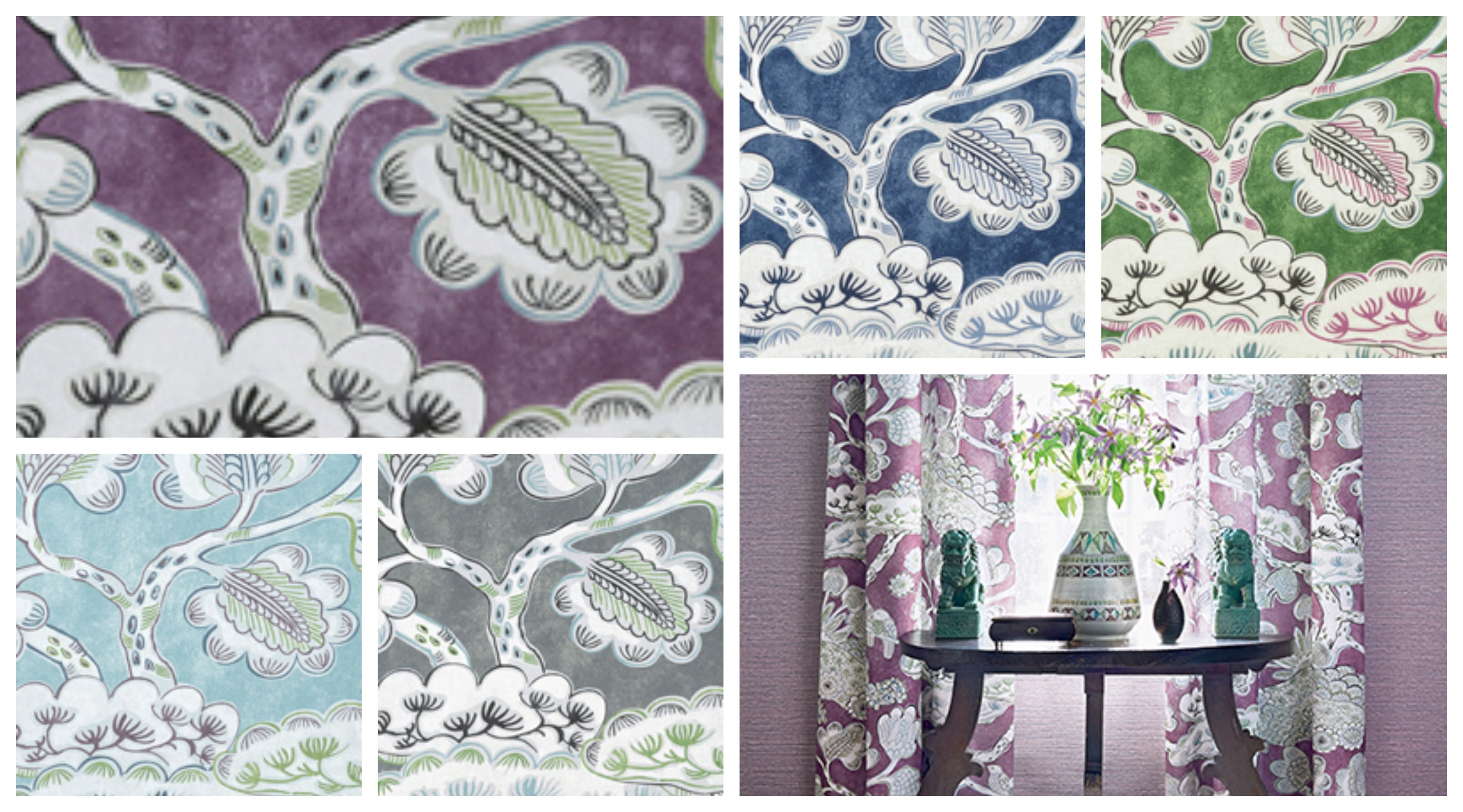 Thibaut Anna French Tree House Fabric By The Yard other Etsy