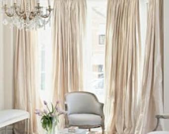 Silk Dupioni Drape with Thermal Lining - You pick the color and style