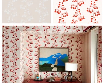 F. Schumacher Bleeding Hearts Wallpaper (Packaged in 9 yd rolls) (other colors available)
