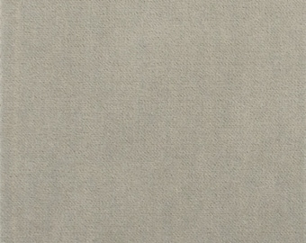 Pearl Grey Cotton Velvet Fabric by the yard