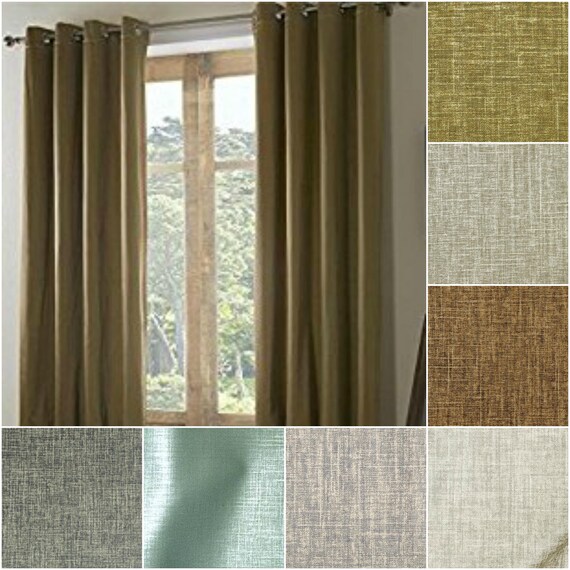Custom Robert Allen Metallic Linen Drapes You Pick The Fabric Etsy