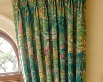 Custom Designer Yangtze River Drapes - Lined- Other colors available