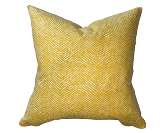 Yellow Chevron Pillow Cover