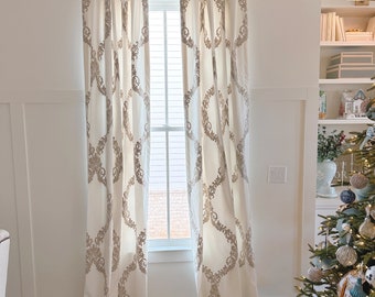 Designer Olbia Embroidery Drapes - Lined