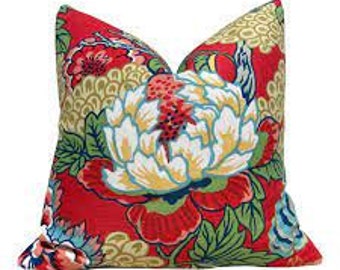 Designer Honshu Chinoiserie Coral Pillow Covers - Ready to ship