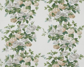 Rose and Hydrangea Vine Fabric (other colors available) FREE SHIPPING