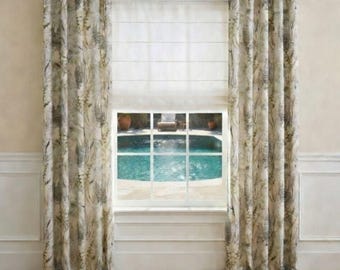 Designer Anderse Floral Drapes - Lined