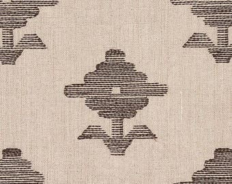 Custom Designer Schumacher Rubia Embroidered Drapes: Thermal Lined