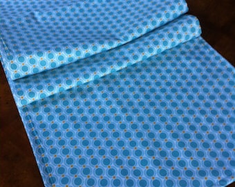 Aqua table runner 17" x up to 74" long- ready to ship