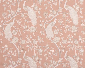 Designer Fernanda Embroidered Peacock Drapes - Lined