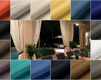 Designer Custom Outdoor Stripe and Solid Patio Drapes - You pick the style and colors