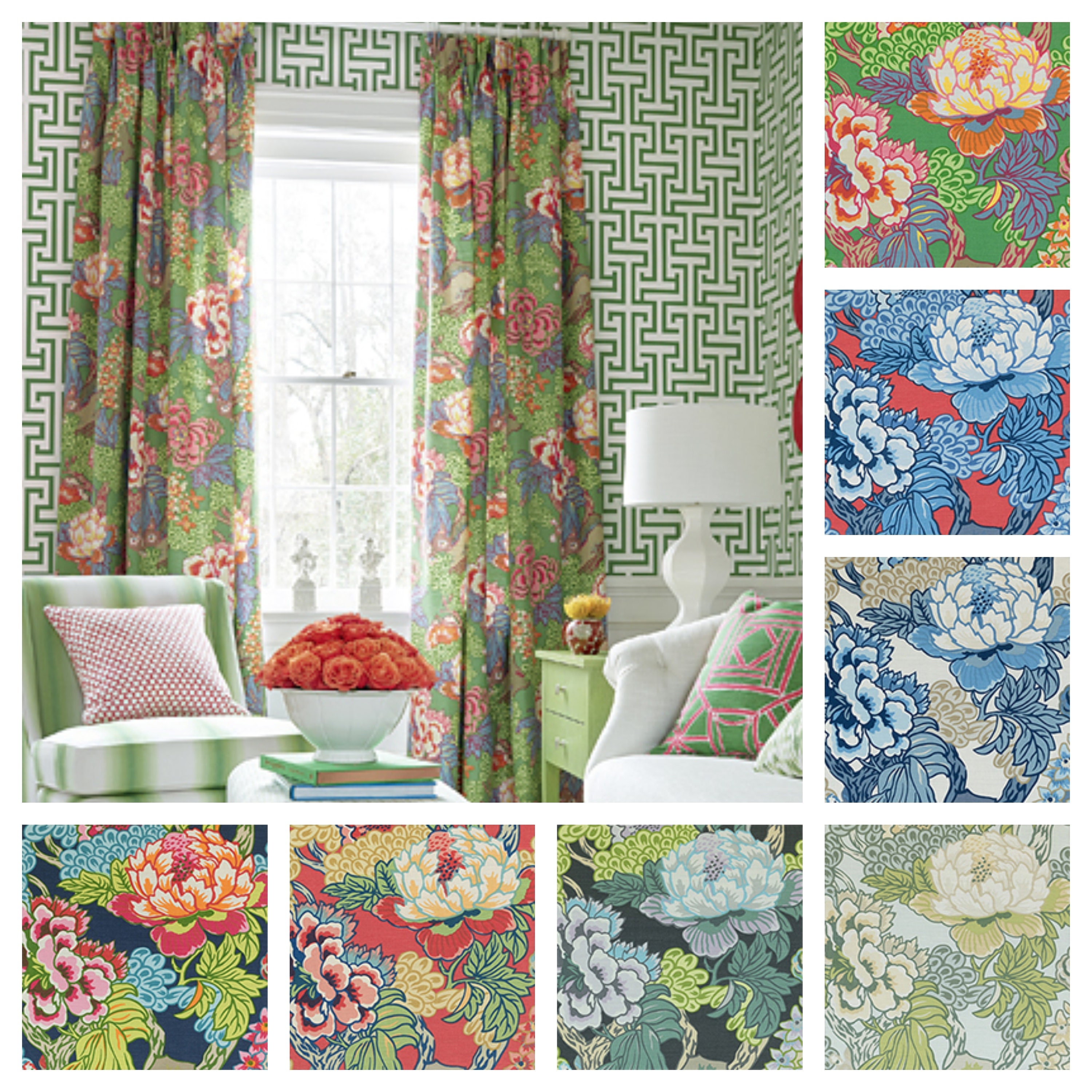Custom Designer Thibaut Honshu Drapes You Pick The Fabric And Style Lined Custom Designer Thibaut Honshu Drapes You Pick The Fabric And Style Lined
