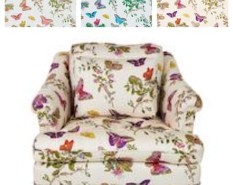 F. Schumacher Baudin Butterfly Chintz Fabric (other colors available)